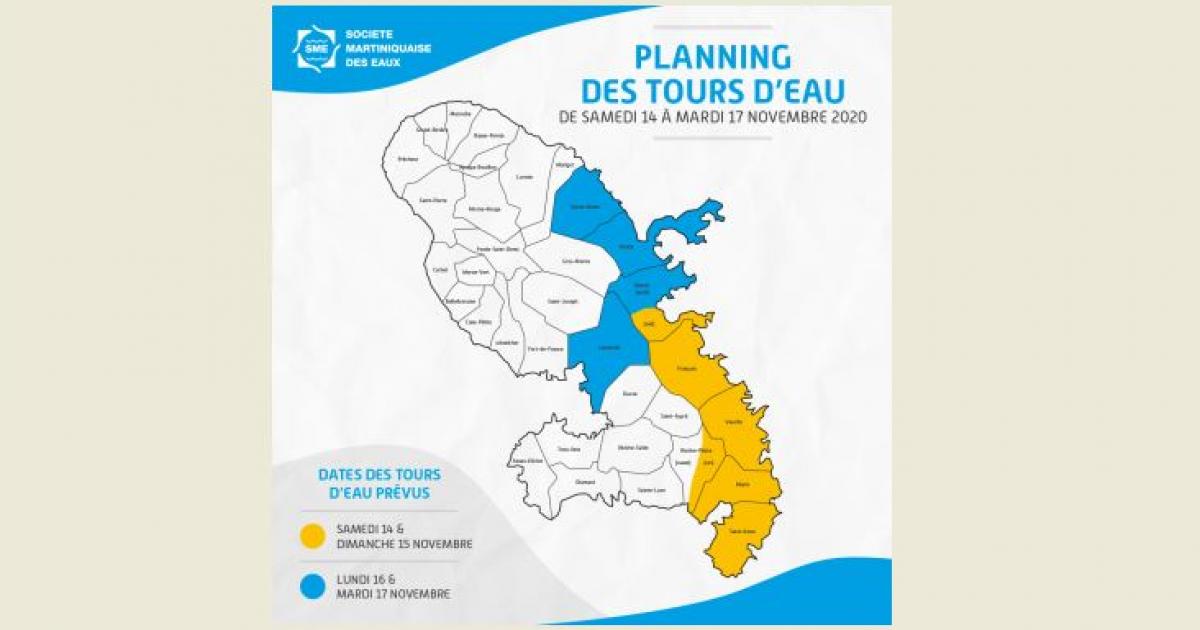     Tours d'eau : le planning des coupures dans le Sud et le Nord du 14 au 17 novembre

