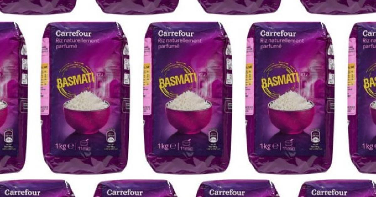     Rappel de certains lots de riz Basmati de la marque Carrefour 

