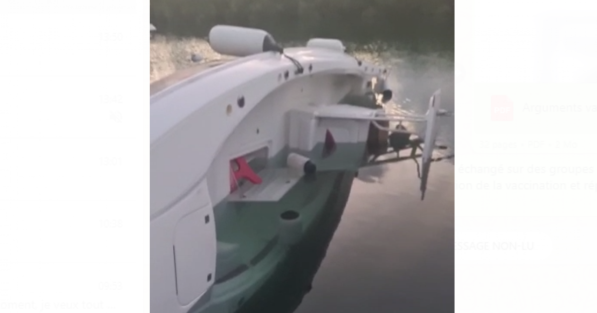     [VIDEO] Un bateau de plaisance coule dans la marina de l'Etang Z'Abricot

