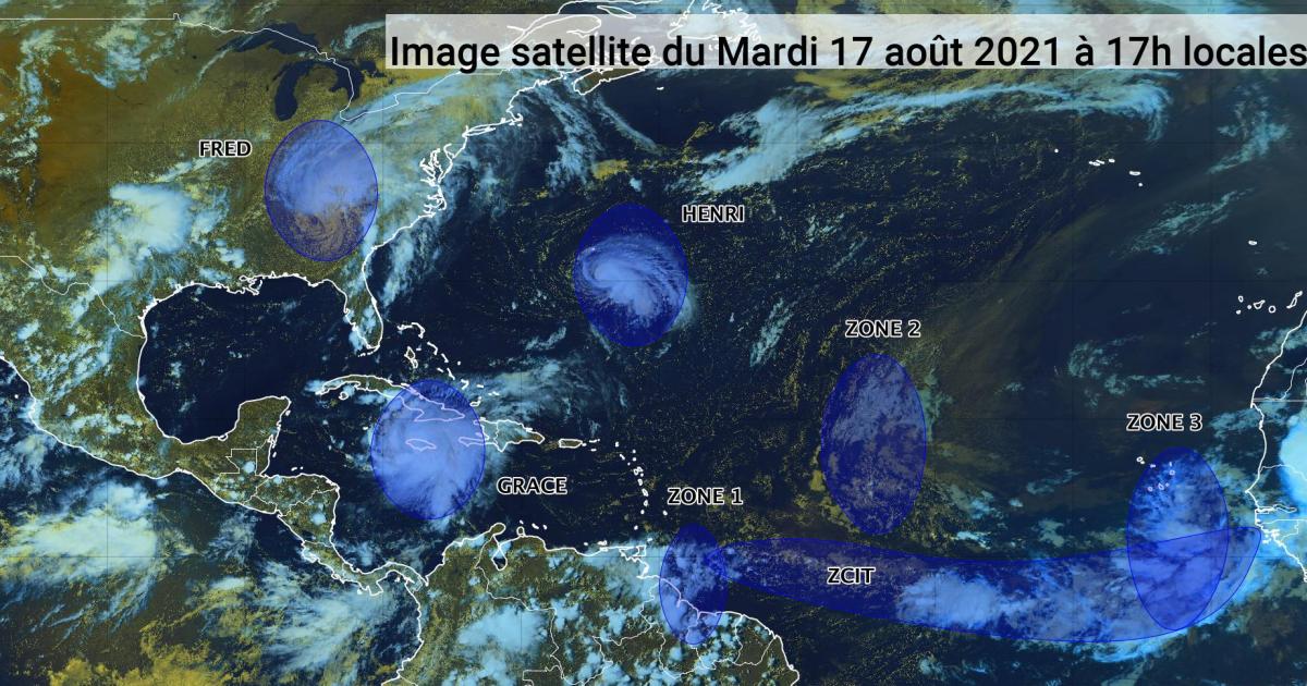      Trois ondes tropicales en cours en Atlantique (bulletin du 17/08/21)

