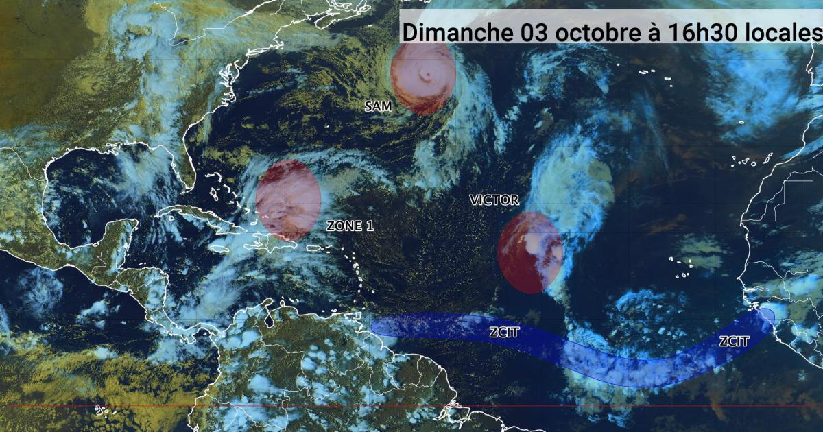     Sam et Victor s'affaiblissent et s'éloignent (bulletin du 03/10/21)

