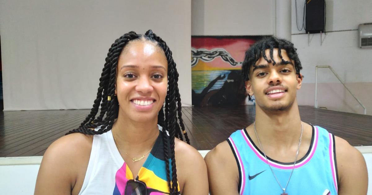     La basketteuse Illiana Rupert et son frère Ryan rencontrent des jeunes basketteurs martiniquais

