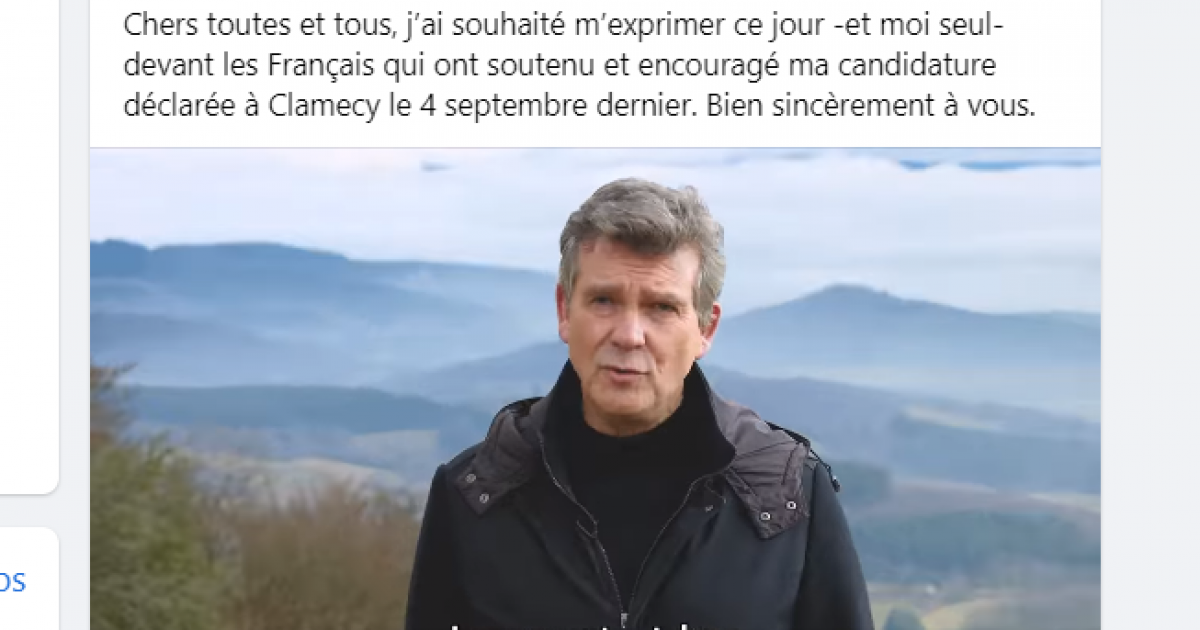     Arnaud Montebourg retire sa candidature à la prochaine élection présidentielle

