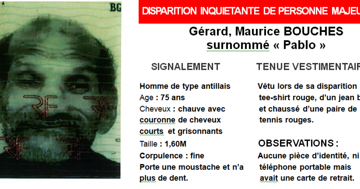     La police cherche toujours Gérard Maurice Bouches dit Pablo

