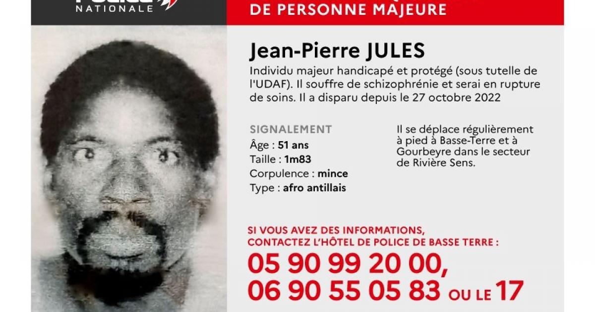     La police recherche Jean-Pierre Jules

