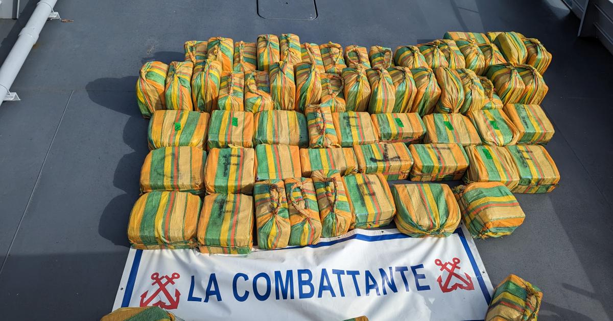     1750 kg de cocaïne saisis au large de l'arc antillais 

