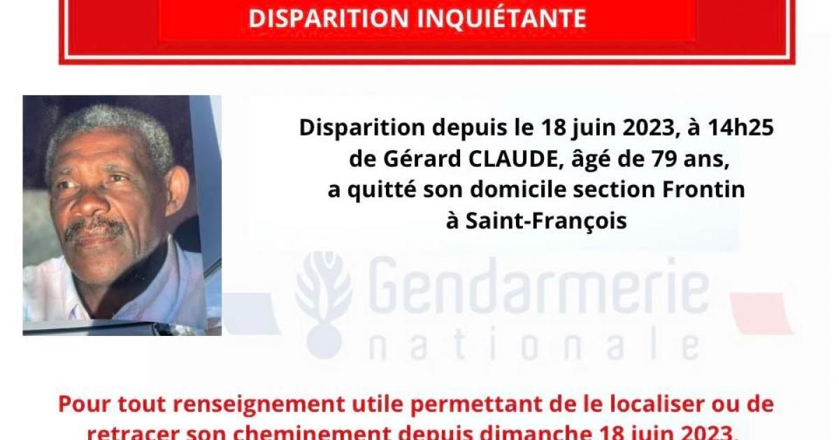     Gérard Claude est porté disparu

