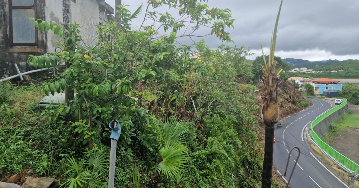     Plusieurs maisons menacées par un éboulement important au François

