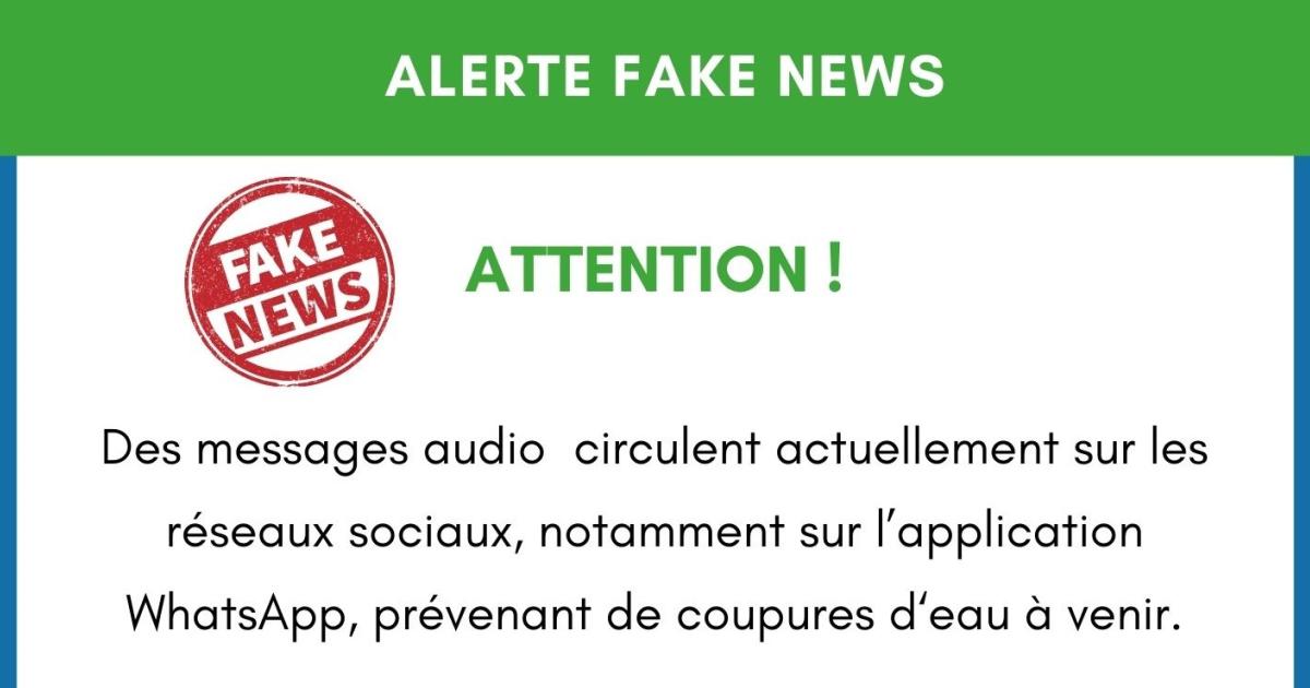     Coupure d’eau généralisée : comment reconnaître la fausse information ?

