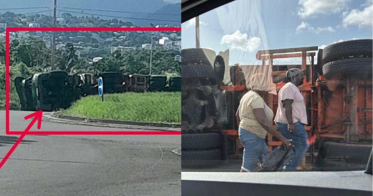     Un camion porte-conteneurs se renverse à Dillon

