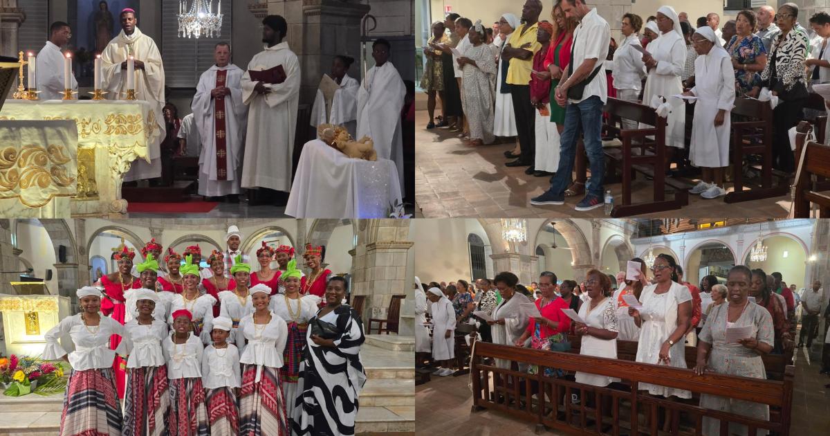     [EN IMAGES] La messe de Noël a été célébrée à la Cathédrale Notre-Dame de Guadeloupe

