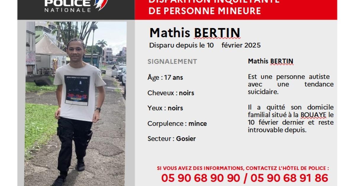     Disparition inquiétante : avez-vous vu Mathias Bertin ?

