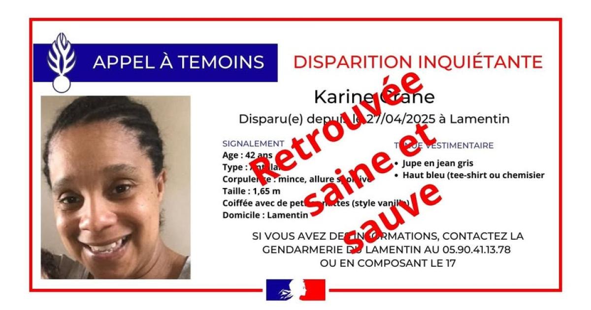     Karine Crane retrouvée saine et sauve

