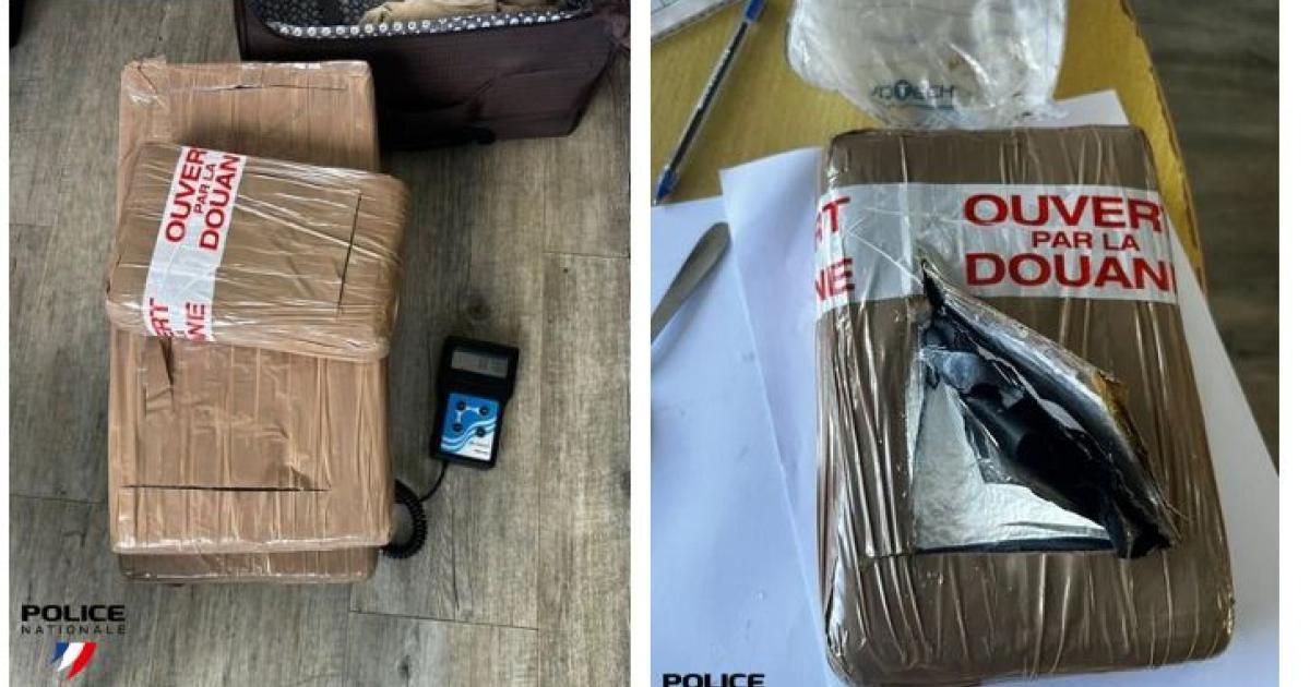     Près de 57 kilos de cocaïne saisis lors d’une opération 100% contrôles à l'aéroport Aimé Césaire

