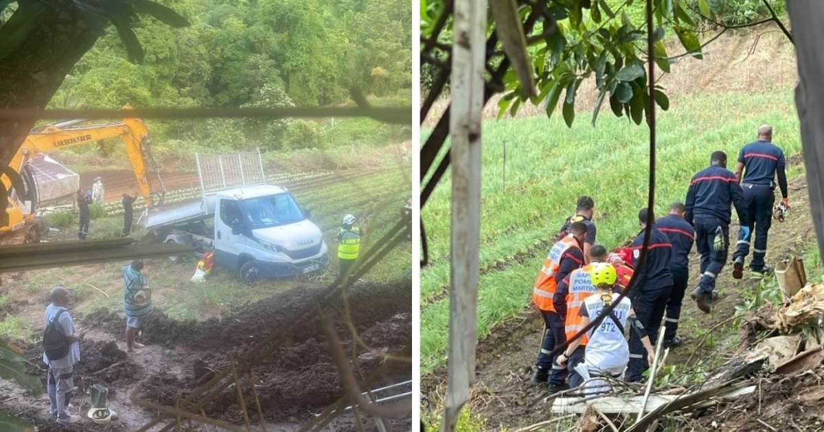     Un camion-benne dévale une pente et blesse deux ouvriers au Morne-Vert

