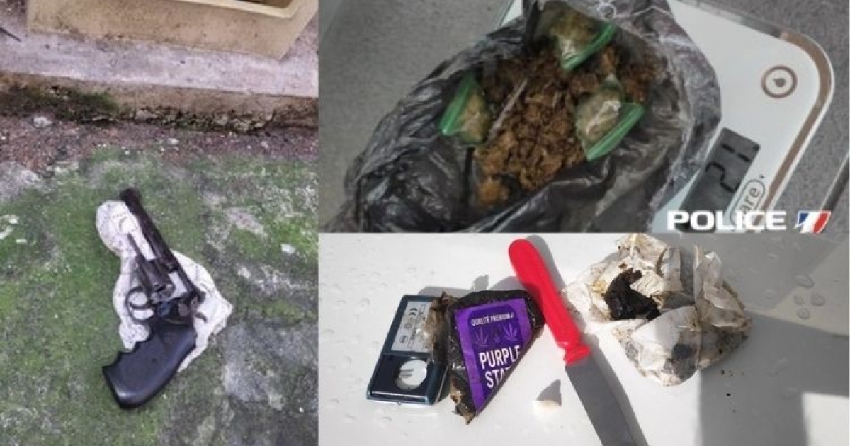     Un révolver, du crack et du cannabis saisis lors d'une nouvelle opération de contrôle aux Terres-Sainville

