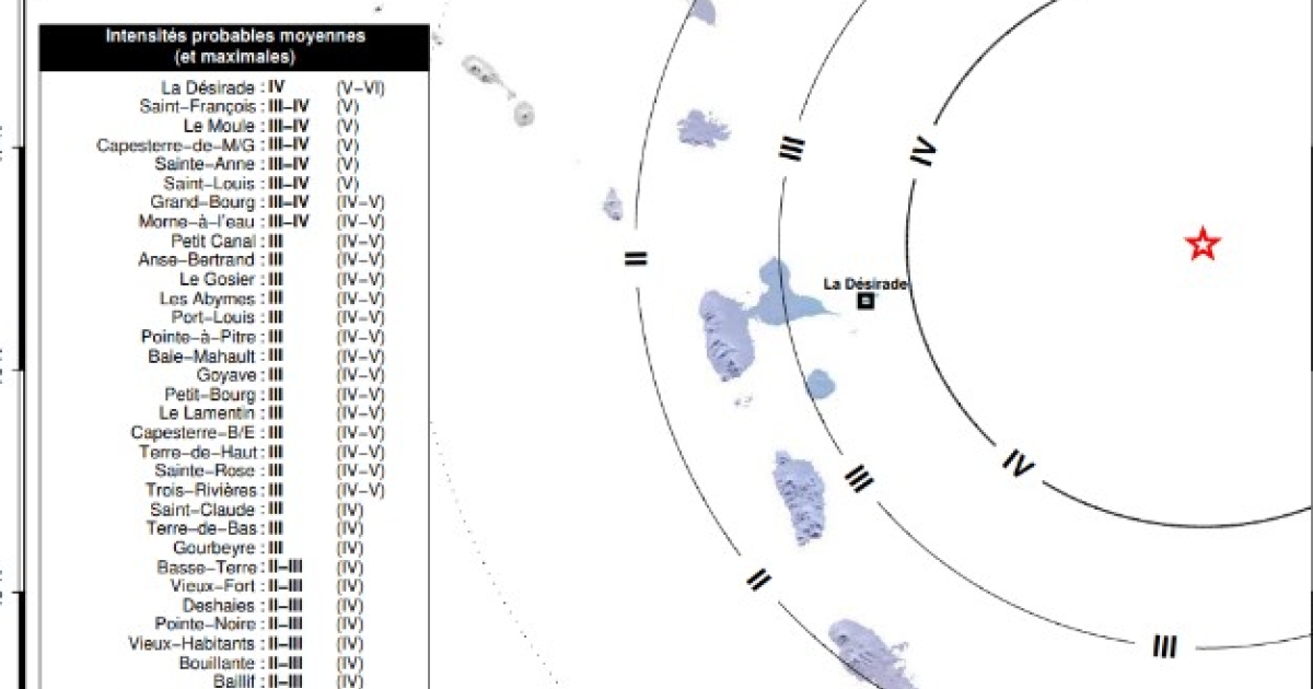     Séismes : au moins deux secousses mesurées à 6,6 et 6,2 au large de la Guadeloupe par l'OVSG

