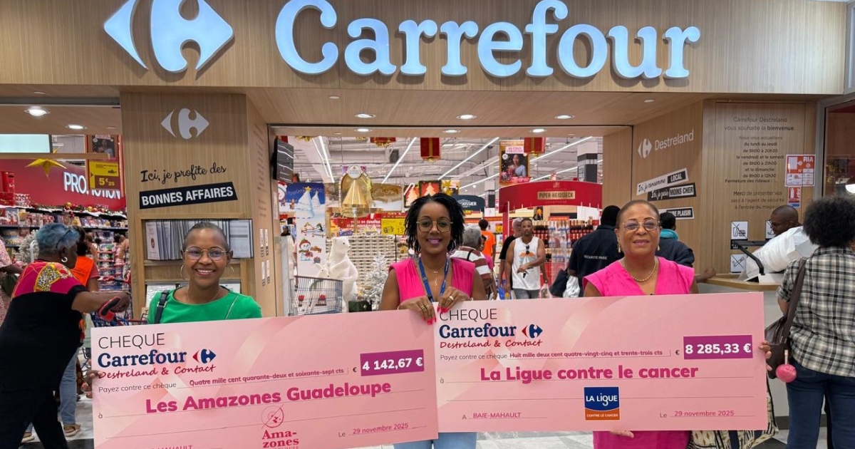     Octobre Rose : 12 428 euros collectés dans deux magasins Carrefour pour lutter contre le cancer du sein

