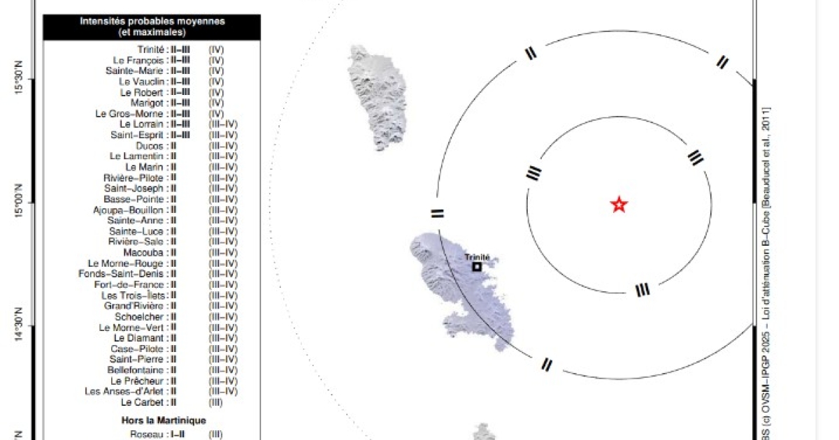     La terre a tremblé en Martinique ce dimanche après-midi

