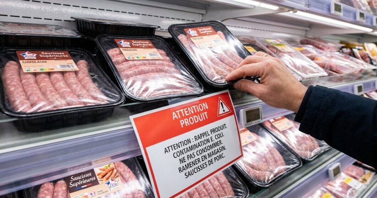     Rappel de plusieurs lots de chipolatas et saucisses crues contaminées à l'Escherichia Coli

