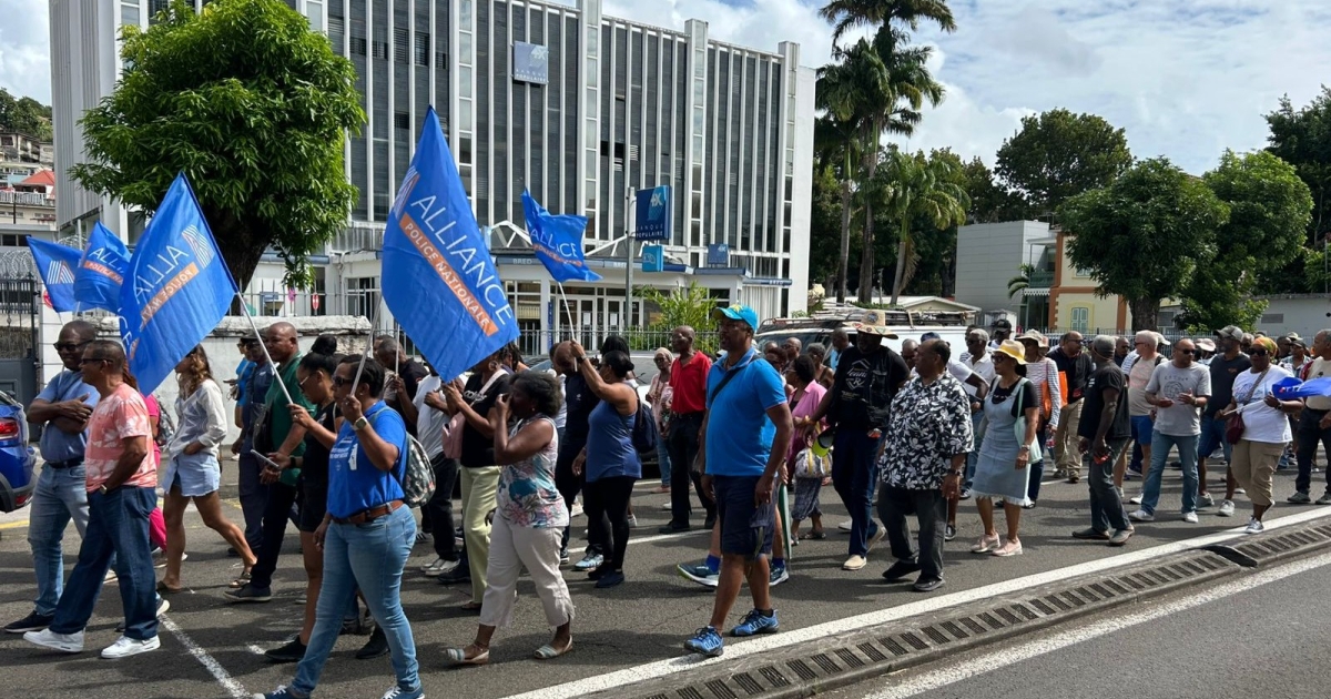     Manque d’effectifs, violences, saturation : les policiers manifestent à Fort-de-France

