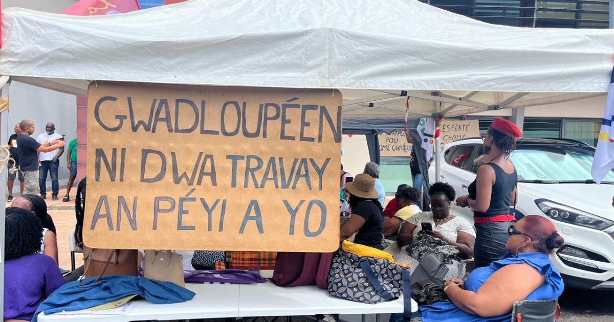     Une centaine d'agents France Travail en grève et mobilisés sur le site d’Antillopôle aux Abymes

