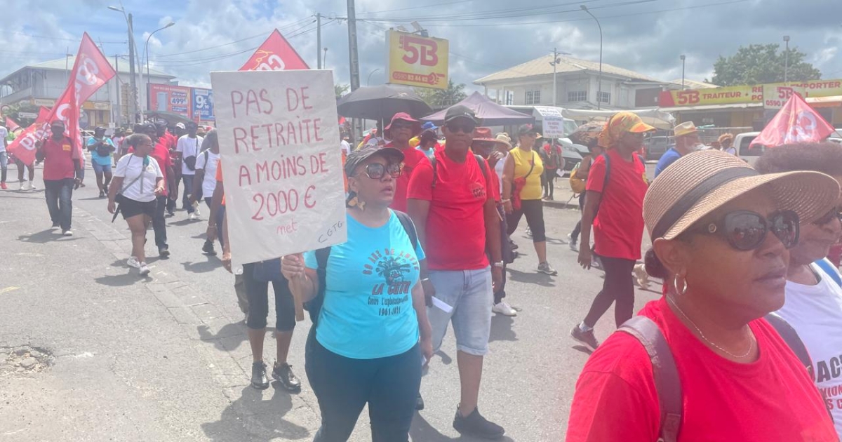     1er mai : des centaines de personnes ont manifesté dans les rues des Abymes ce vendredi

