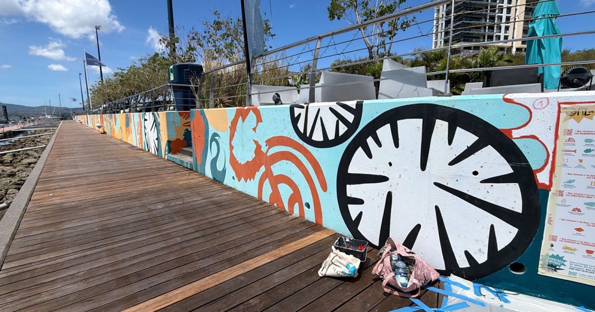    Une fresque géante en cours de création à l’Étang Z’Abricot pour sensibiliser à la biodiversité marine

