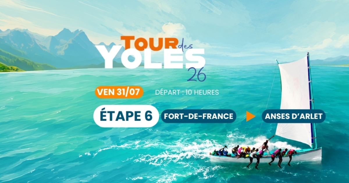     Tour des yoles 2026, 6e étape : Fort-de-France / Anses d'Arlet, pas de tour du Rocher

