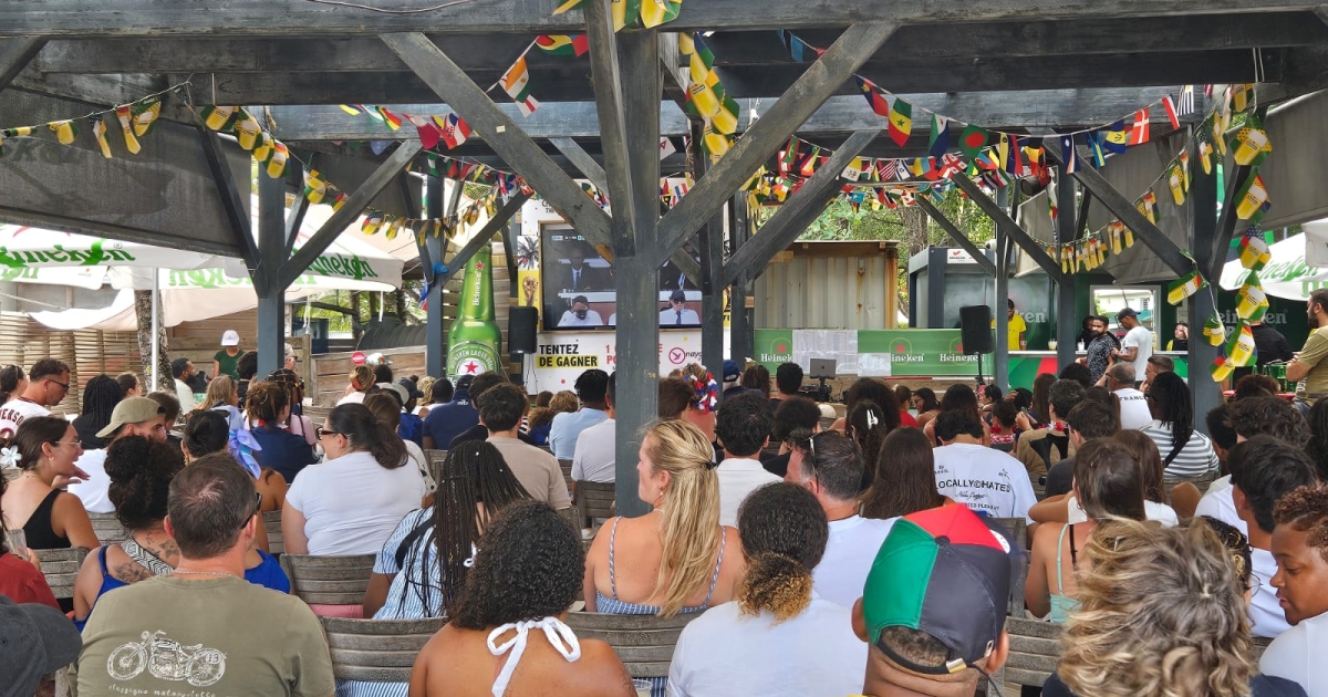    La joie des supporters après la qualification des Bleus en demi-finale

